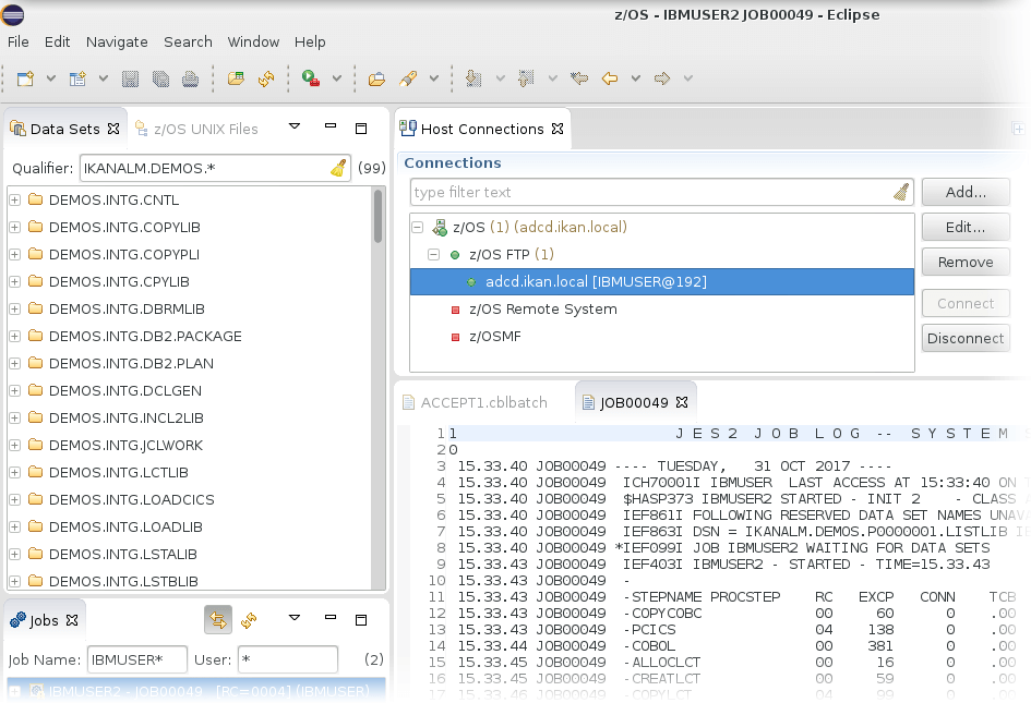 IBM z/OS development using the Eclipse IDE